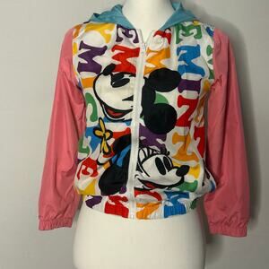 Disneyland Resort Mickey Minnie Windbreaker Youth Medium Kids M Colorful Jacket